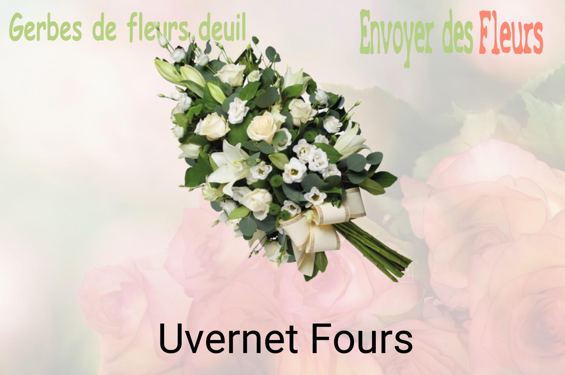 Gerbe de fleurs de deuil livrée à Uvernet-Fours